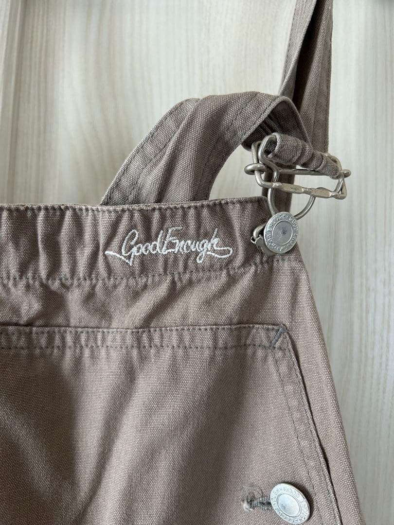 Goodenough グッドイナフ　オーバーオール　ベージュ　サイズS