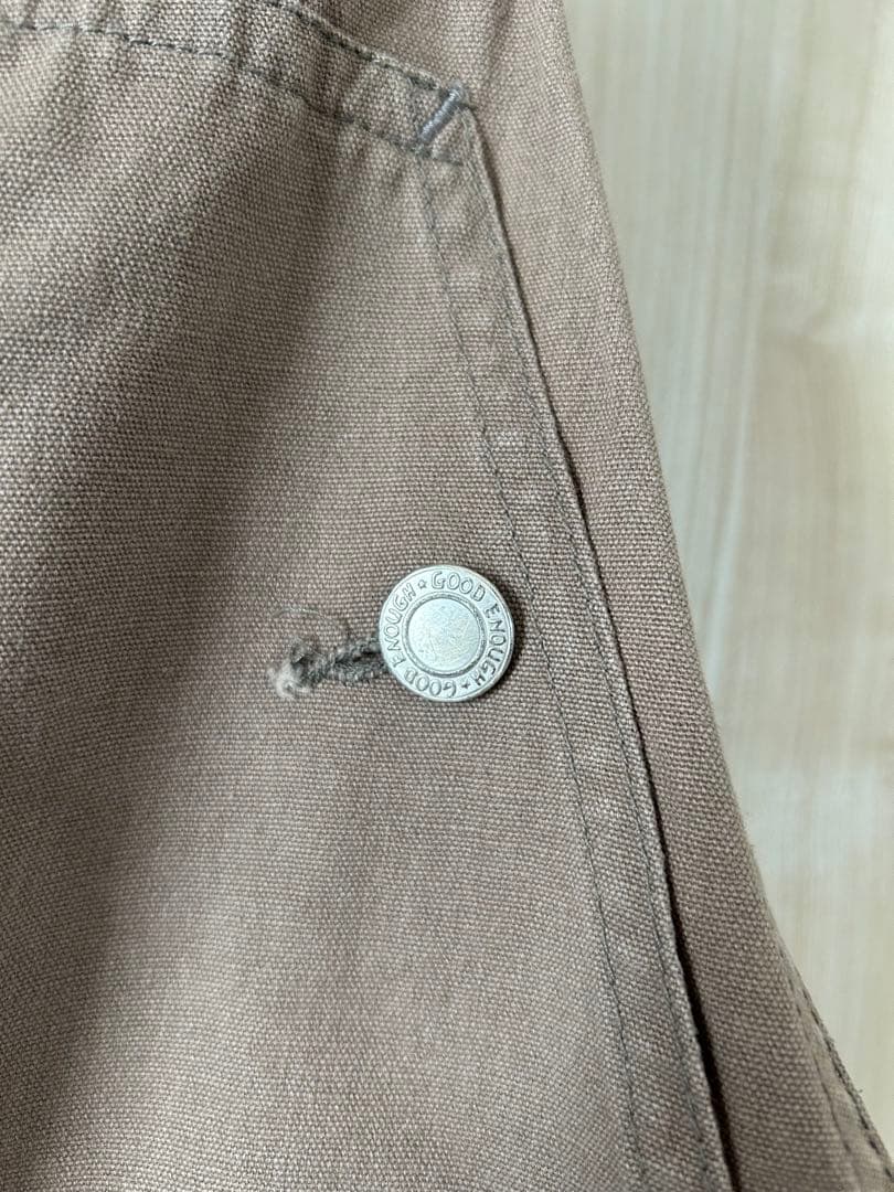 Goodenough グッドイナフ　オーバーオール　ベージュ　サイズS