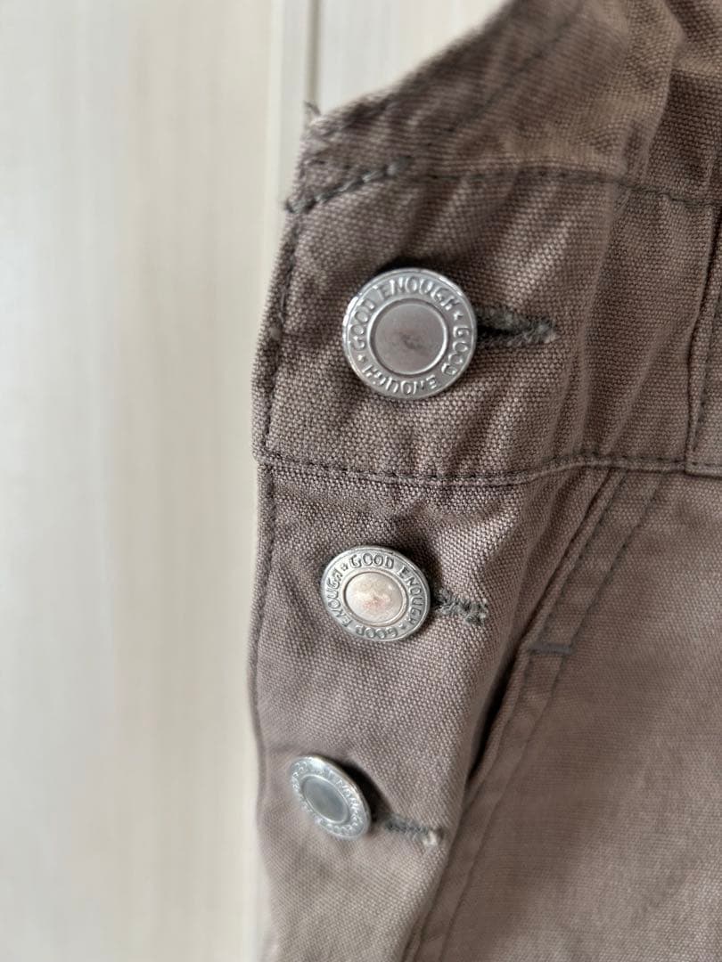 Goodenough グッドイナフ　オーバーオール　ベージュ　サイズS