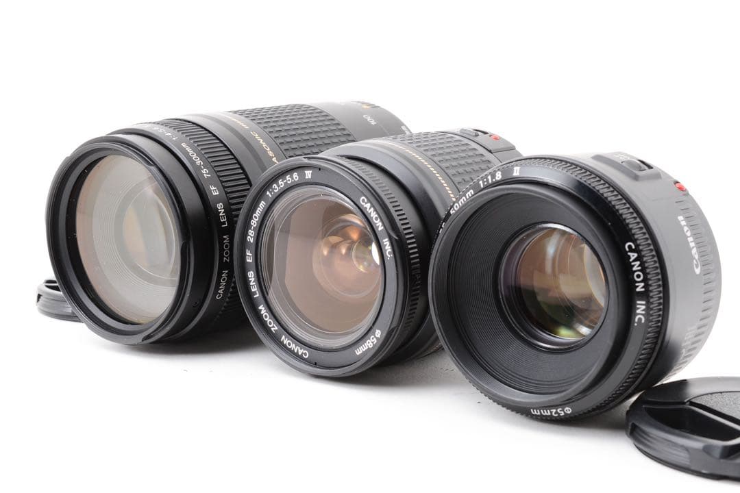 一眼レフカメラcanon kiss x 10i 標準&望遠&単焦点レンズセット