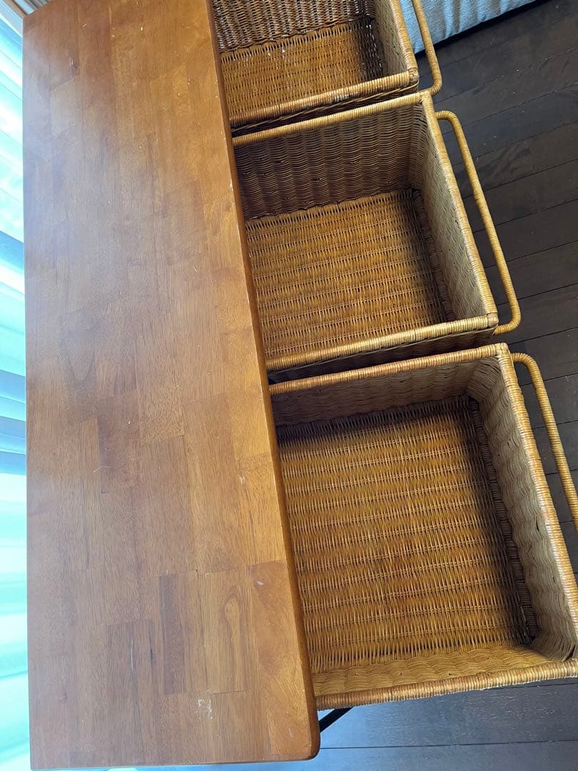 籐&アイアン 収納　ラタンチェスト