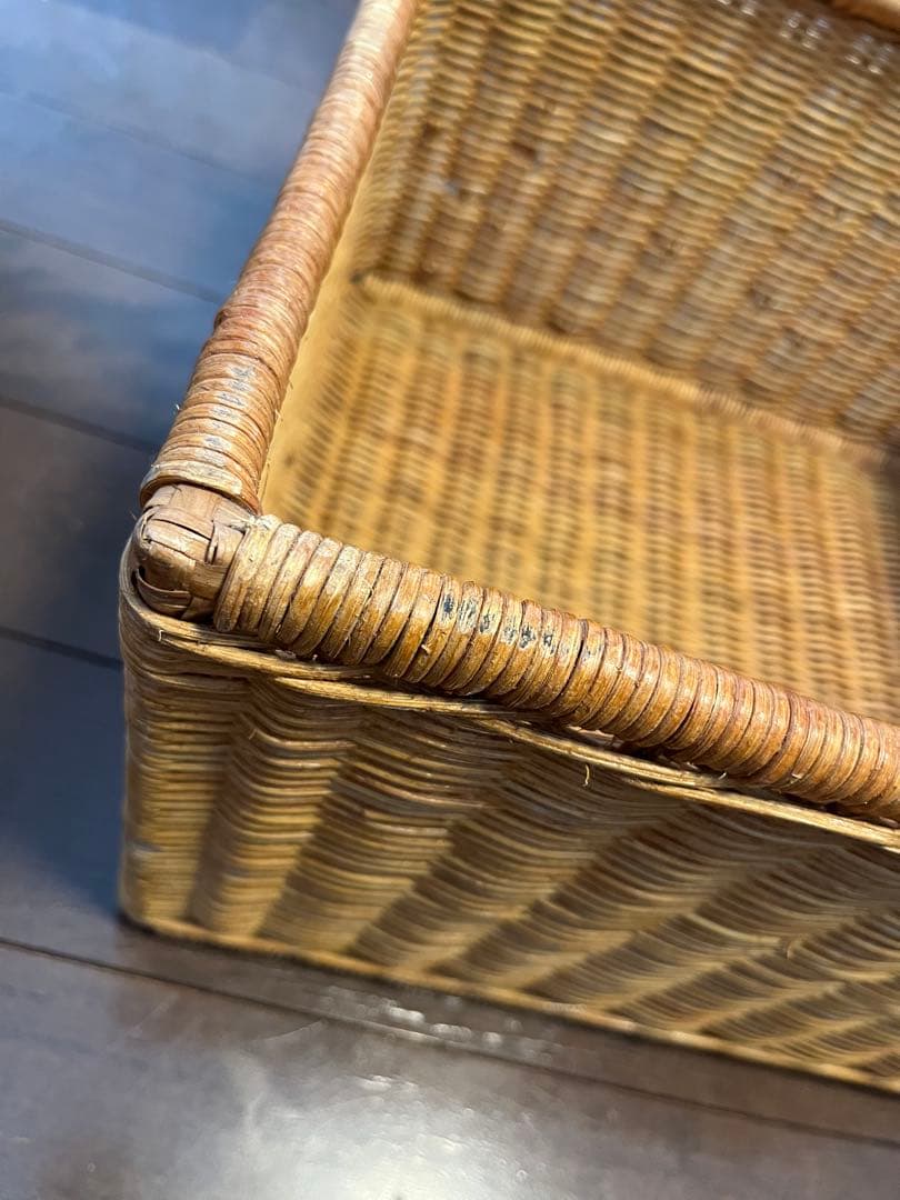 籐&アイアン 収納　ラタンチェスト