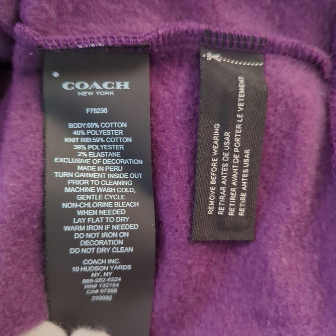 【未使用】COACH ロゴプリント 裏起毛 クルーネック スウェット