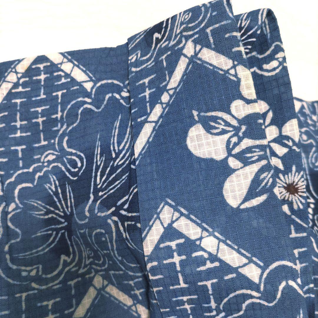 綿紅梅小紋　浴衣　夏着物