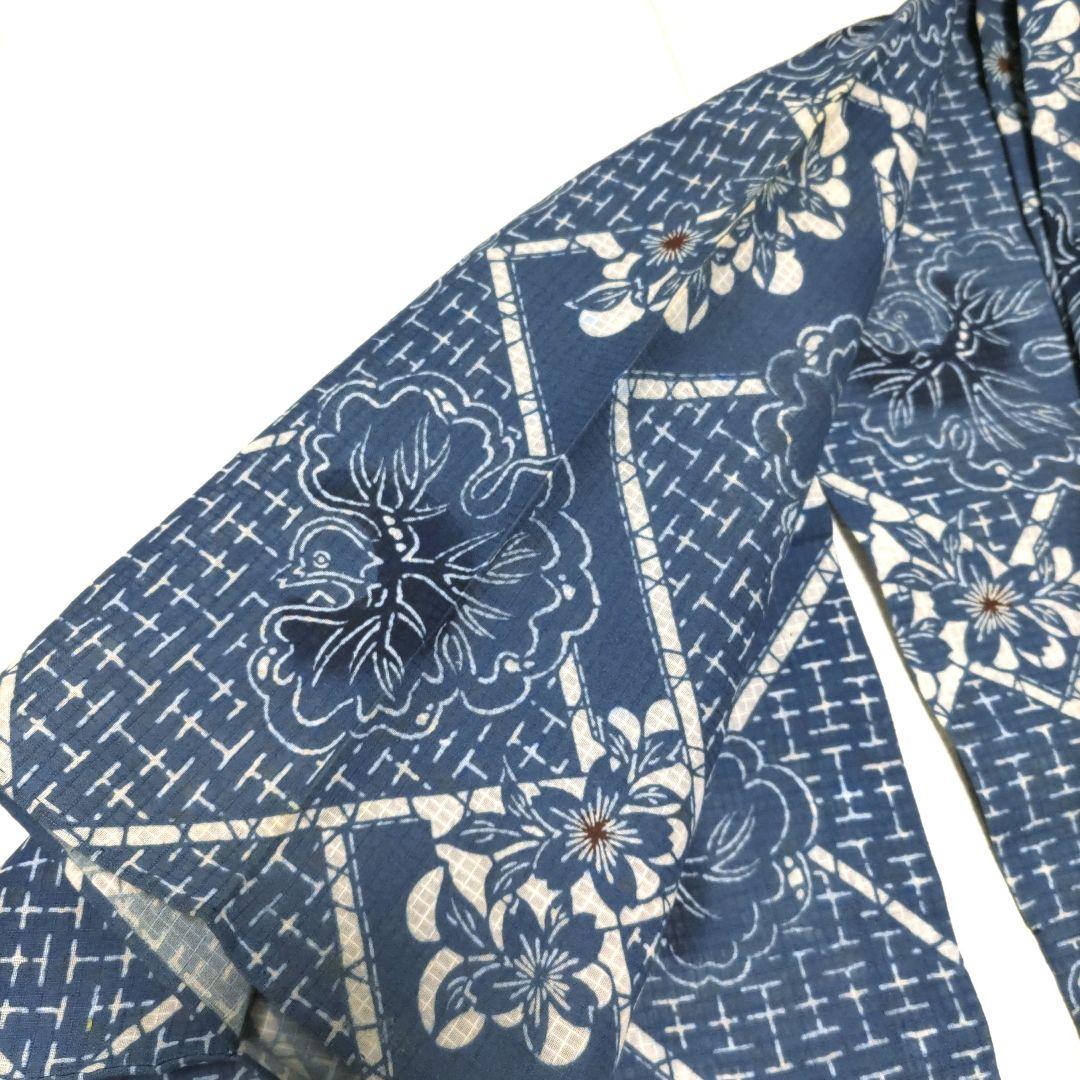 綿紅梅小紋　浴衣　夏着物