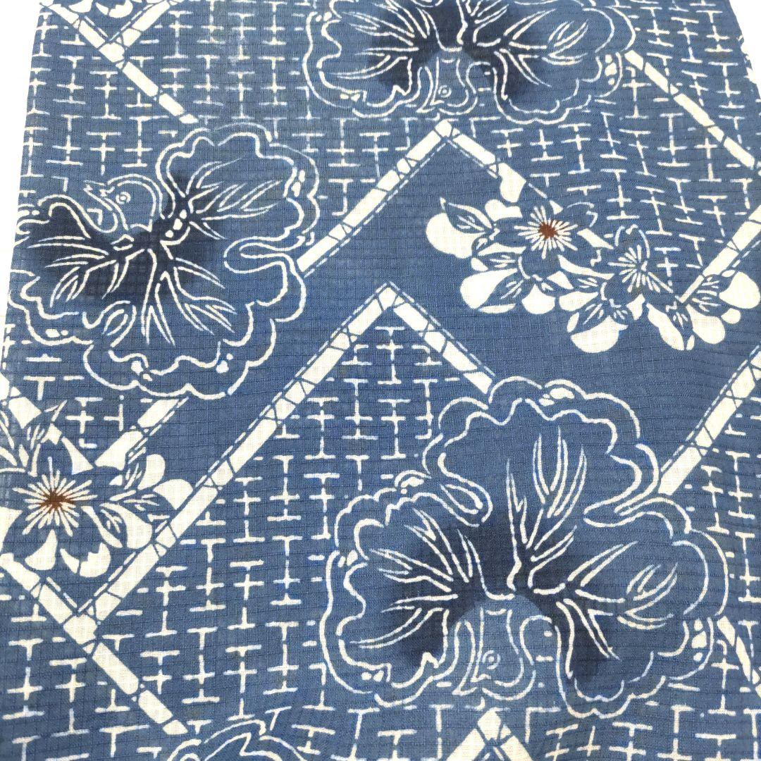 綿紅梅小紋　浴衣　夏着物