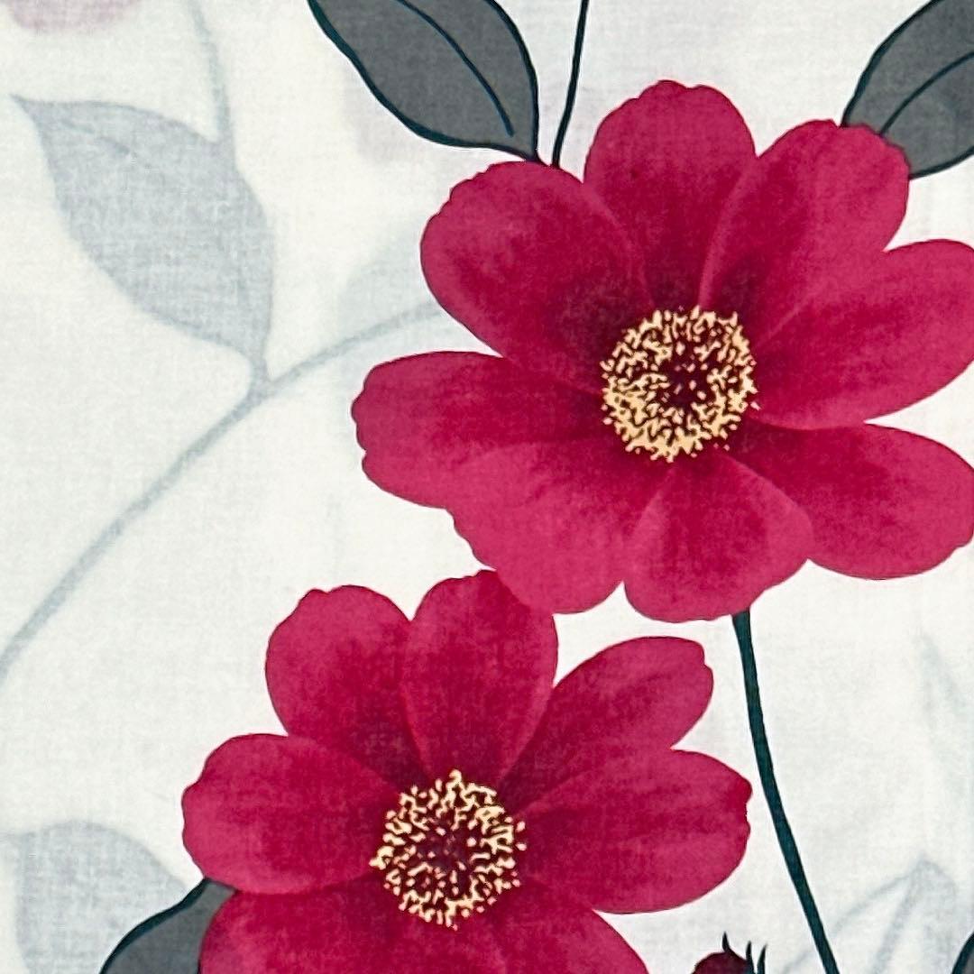 浴衣ジェンヌ 浴衣3点セット オフホワイト 赤 浴衣