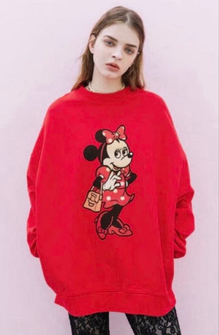 Disney ミニーマウス プリント スウェット　wcj