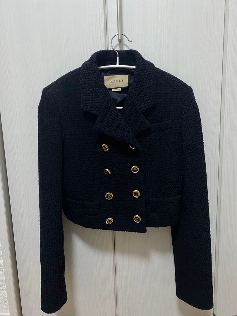新品未使用品 GUCCI ブラック テーラードジャケット 36