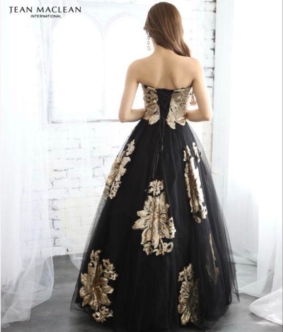 ジャンマクレーン　ブラック×ゴールド　パーティードレス