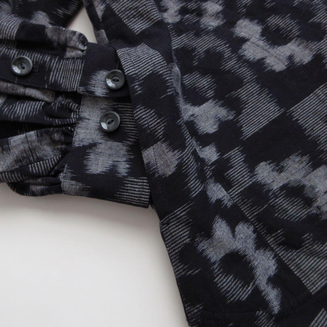 新品♪ 儀右ヱ門 ギエモン 久留米絣 ゆったり Aライン シャツチュニック日本製