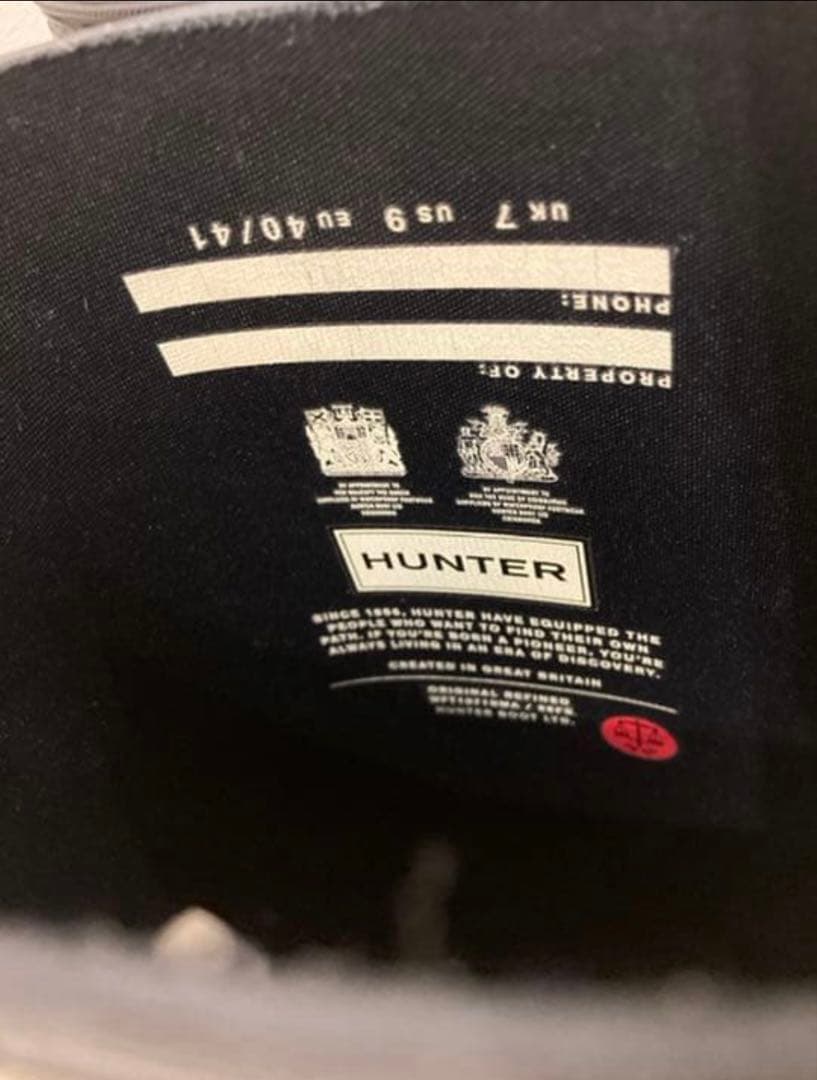 ハンター レインブーツ リファインド ネイビーUK7