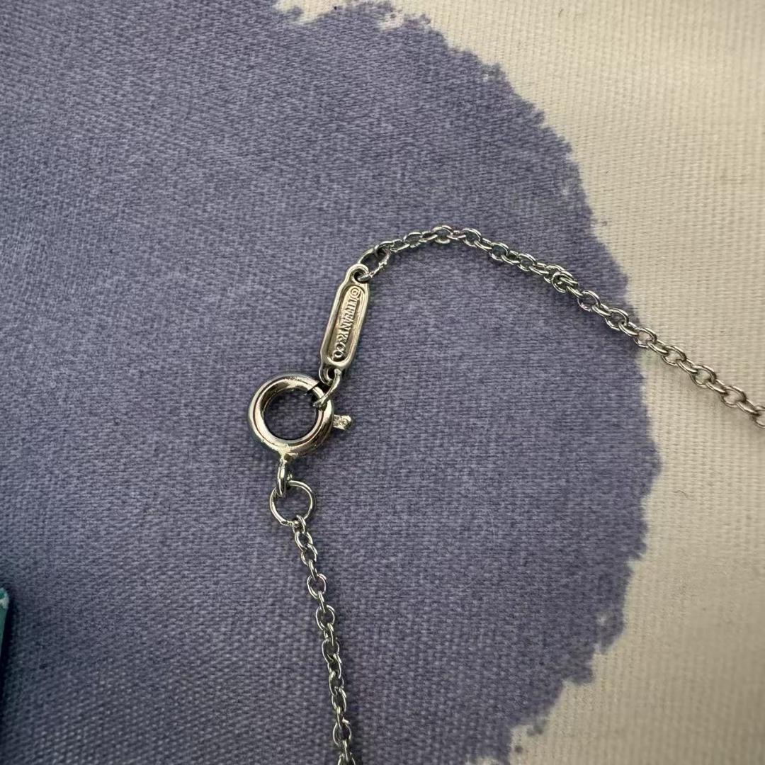 超美品 Tiffany ティファニー T スマイル ミニ ダイヤ ネックレス@