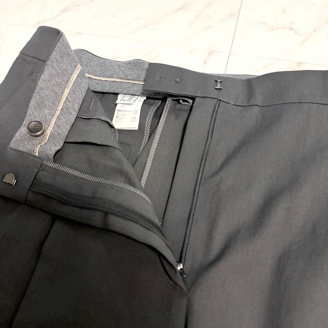 【美品】大きいサイズ ブルネロクチネリ XL スラックス パンツ 濃いグレー