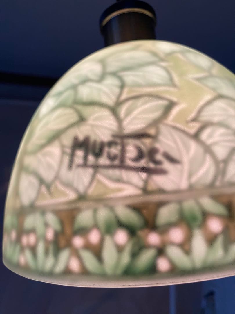 アルフォンス ミュシャ画 ペンダントランプ照明　アンティーク調