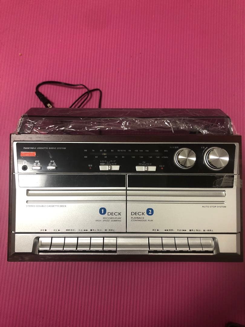 とうしょう TT-386W レコード、カセット、ラジオプレーヤー