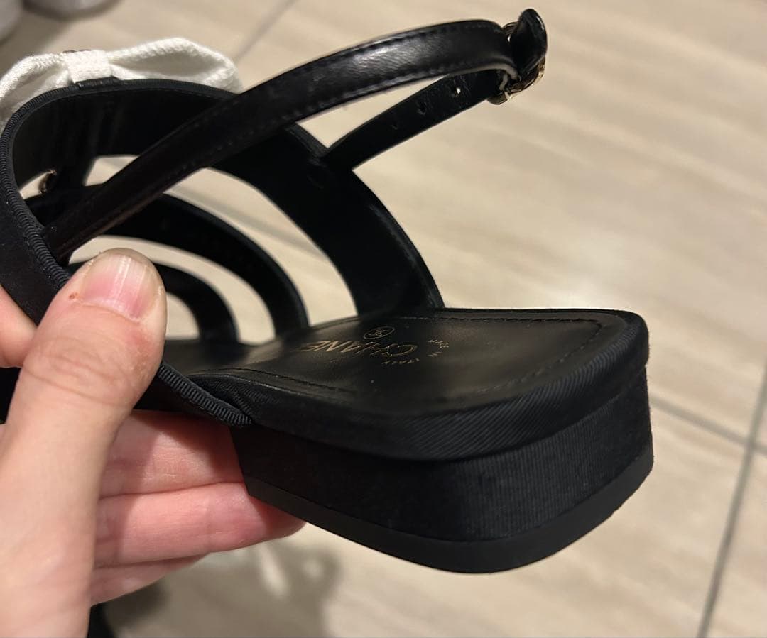 【期間限定価格】 CHANEL シャネル サンダル リボン 36