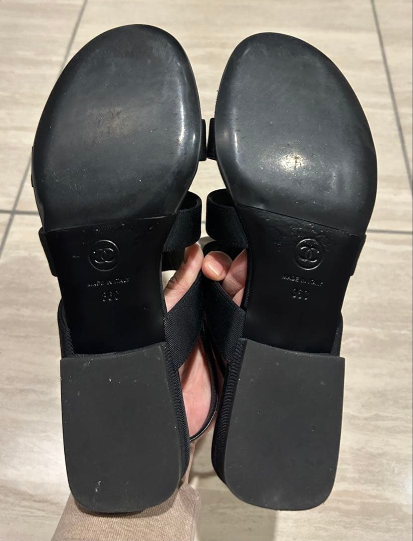 【期間限定価格】 CHANEL シャネル サンダル リボン 36