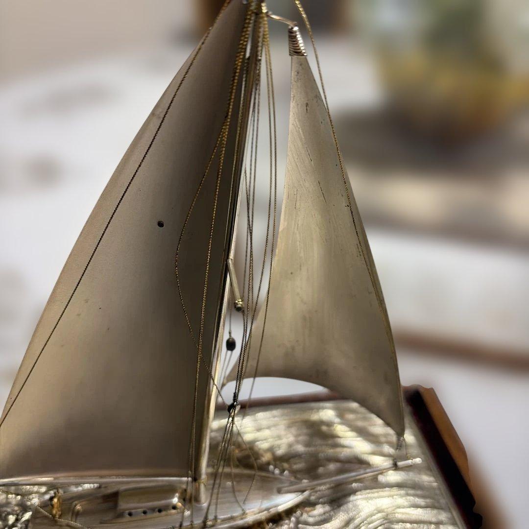 た*く様 銀製 ヨット スターリングシルバー Sterling 帆船模型 昭和レ