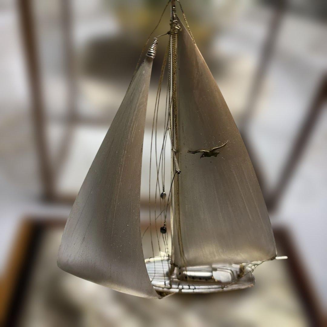 た*く様 銀製 ヨット スターリングシルバー Sterling 帆船模型 昭和レ