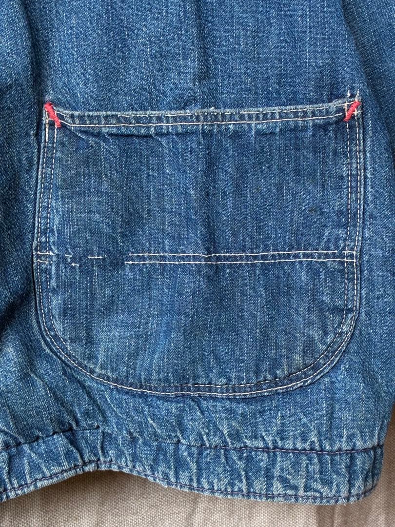 50s Aldens ヴィンテージ デニム カバーオール ブランケット付