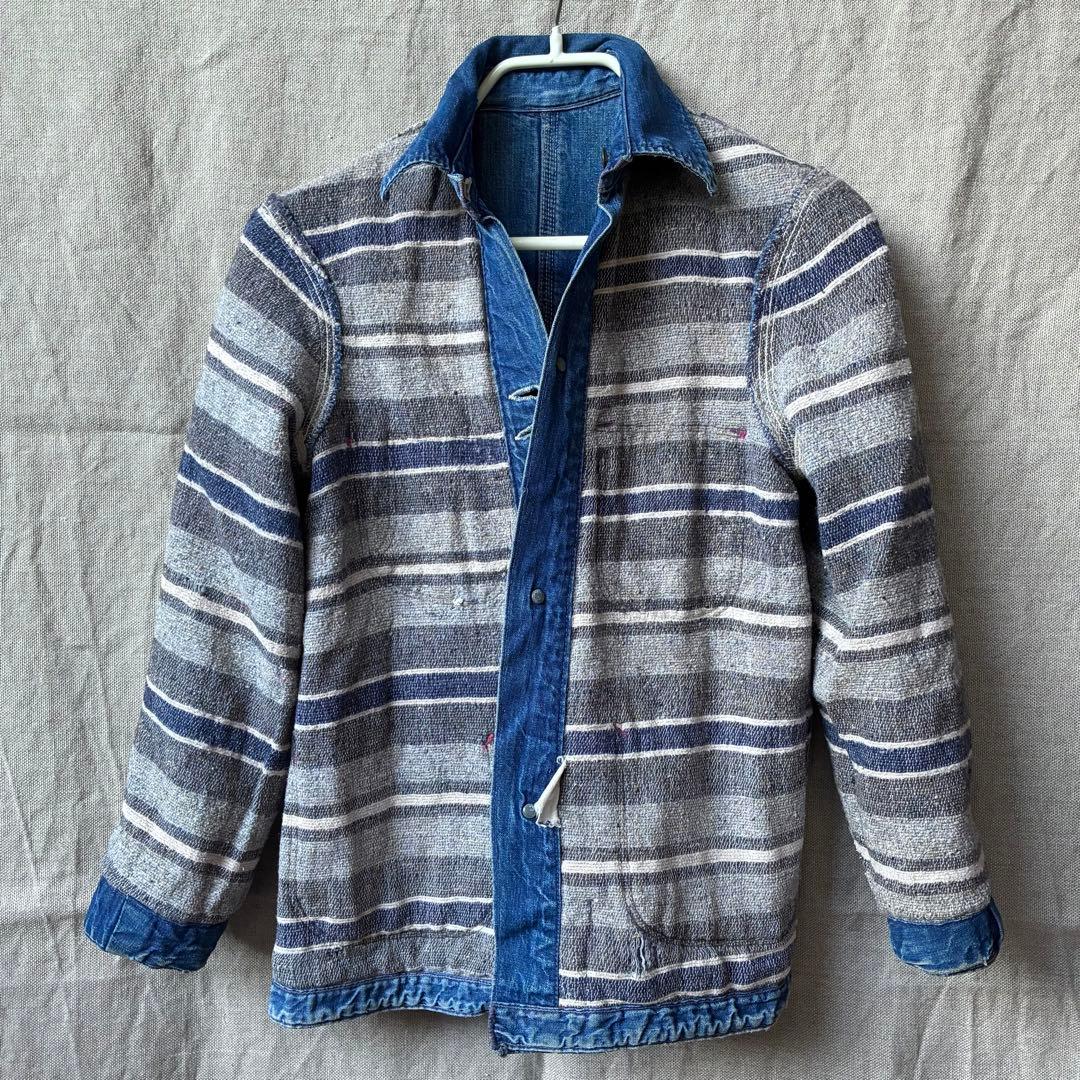 50s Aldens ヴィンテージ デニム カバーオール ブランケット付