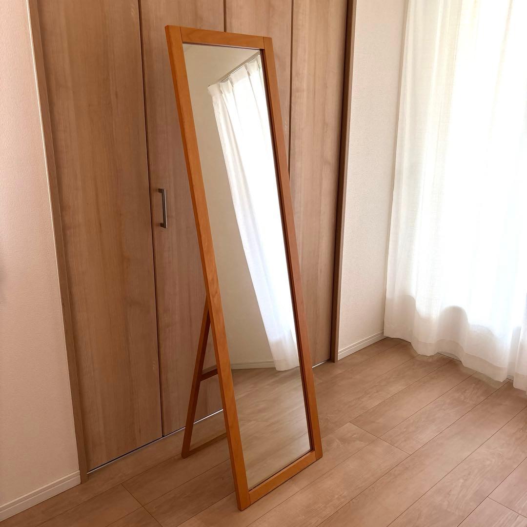 7/2まで出品【無印良品】姿見鏡　420×36×1.540mm（折り畳み時）