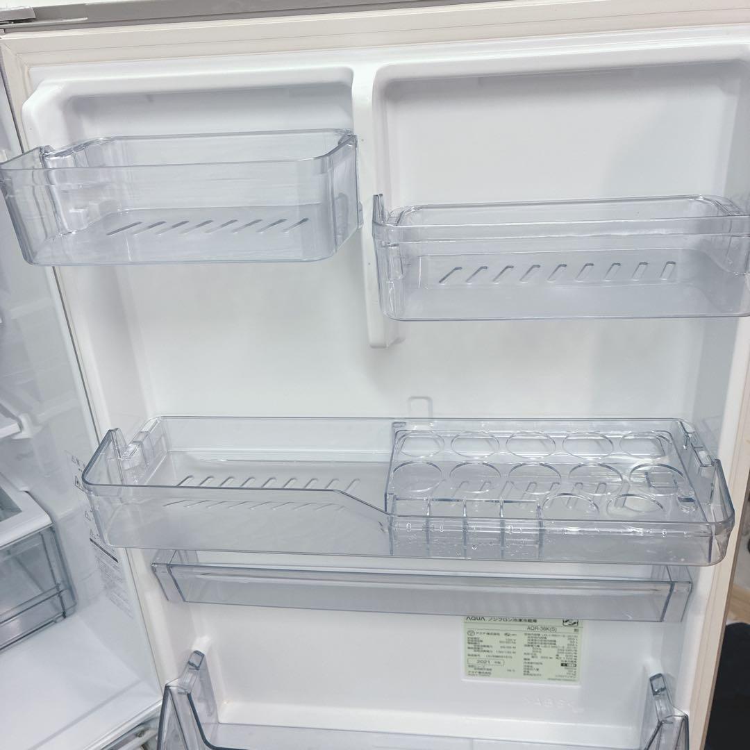 ◇大阪府神戸市配達無料！5ヶ月保証◇2021年製◇アクア◇冷蔵庫◇355L◇
