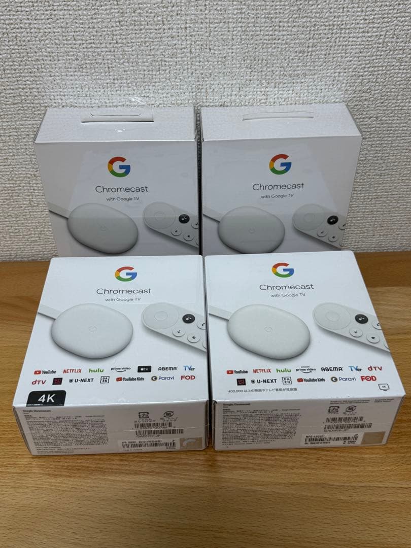 Chromecast 4K GA01919-JP 4個セット