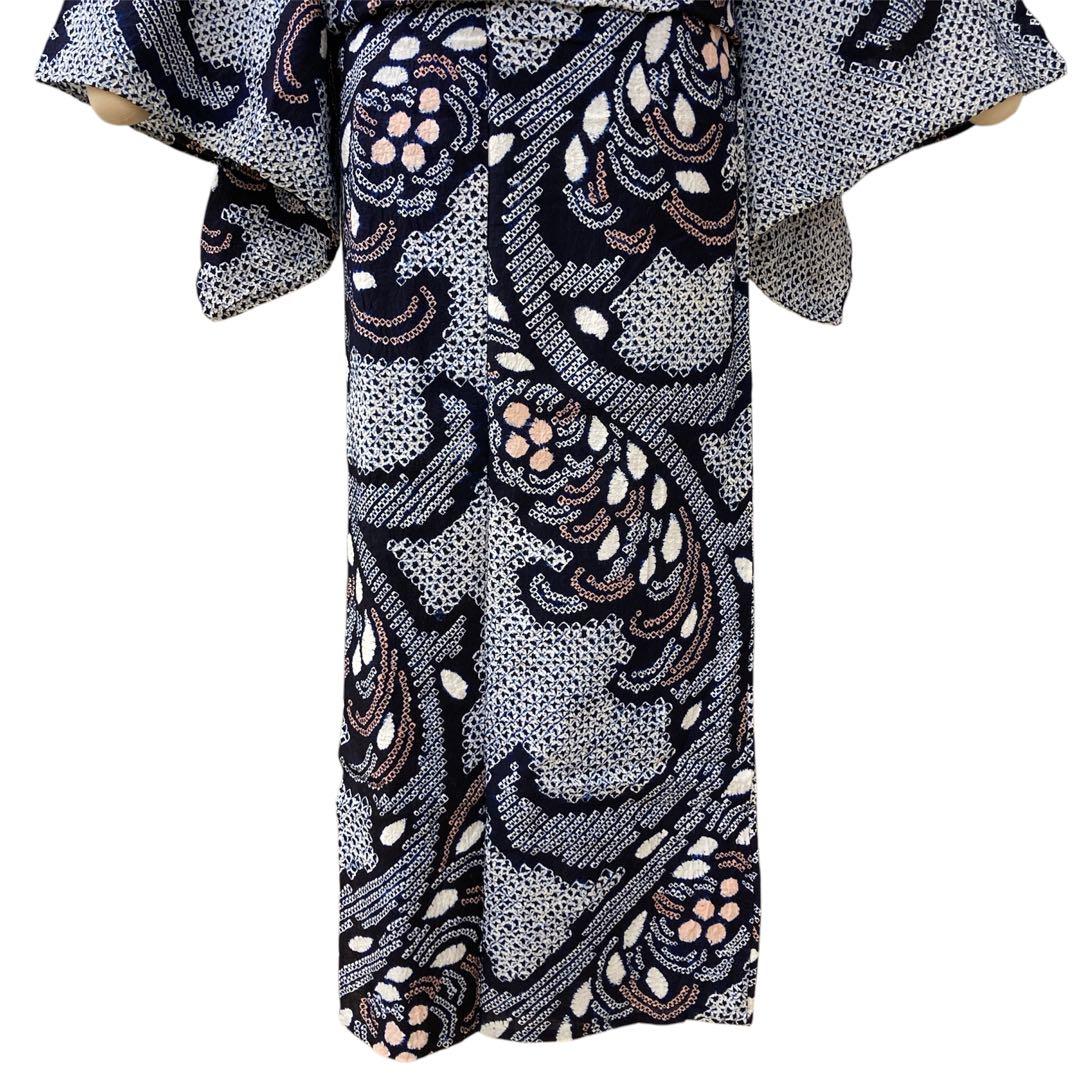 ◎mk-1208　有松鳴海　絞り浴衣　夏　有松絞り　浴衣　ｋ-7-11