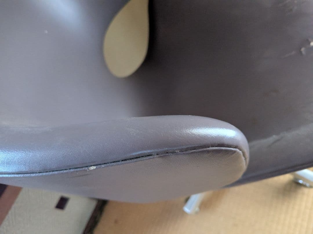 天童木工★剣持勇キャスター付きカブトチェアKABUTO chair ブラウン