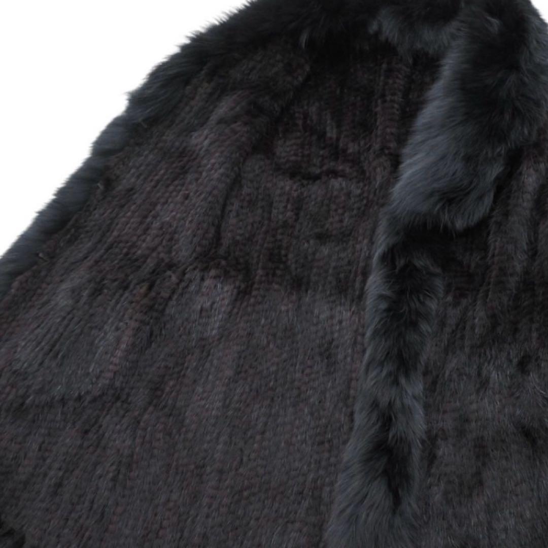 BUI 毛皮コート ミンクヤーン 衿:フォックスファー　S-M