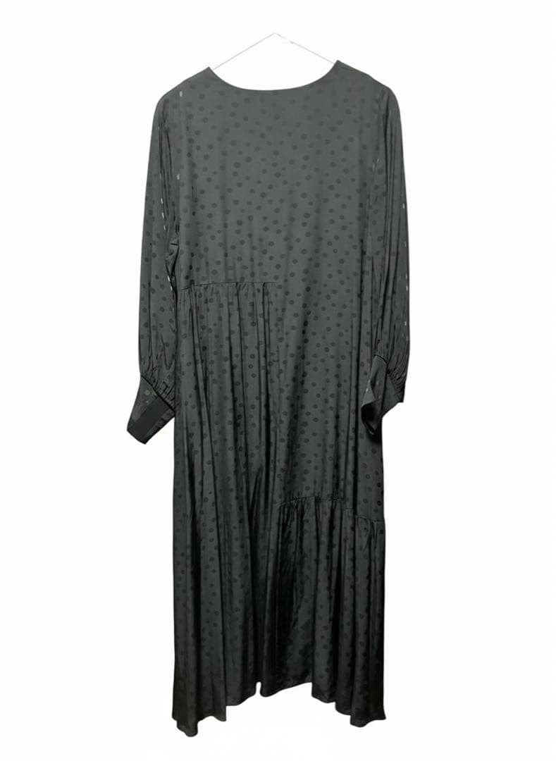 SUM1 STYLEスミスタイル ドット柄 アシンメトリー ティアードワンピース