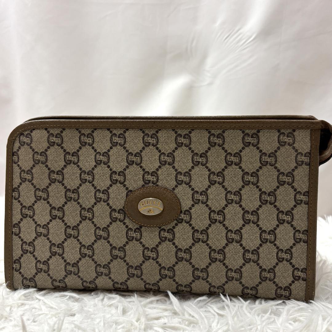 【正規品】GUCCI　Plus　GG柄　クラッチ　セカンドバッグ　金具