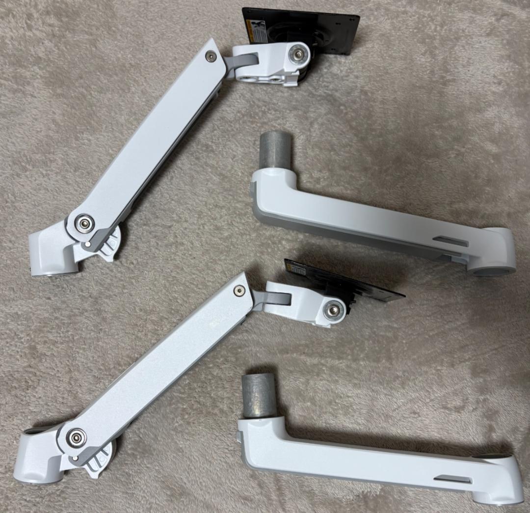 ergotron LX モニターアーム ロングポール デュアル ホワイト