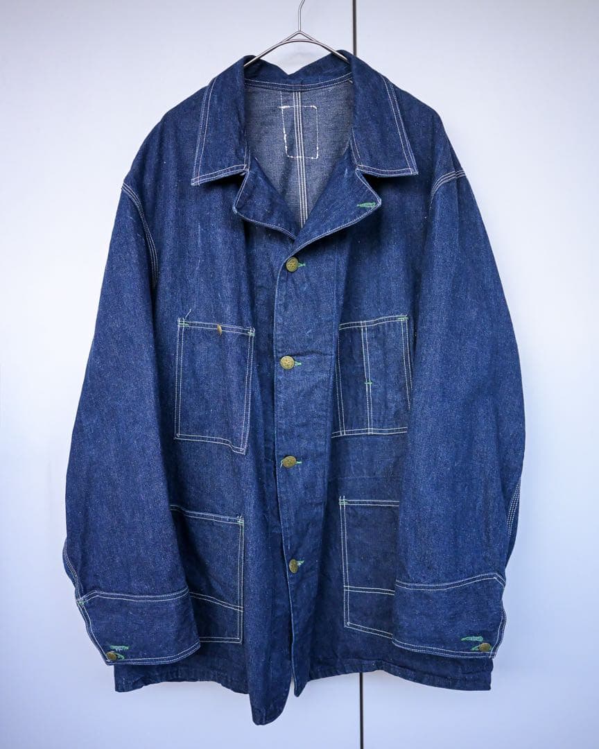 【極上ミント】50s OSHKOSH デニムカバーオール 濃紺 ビッグサイズ
