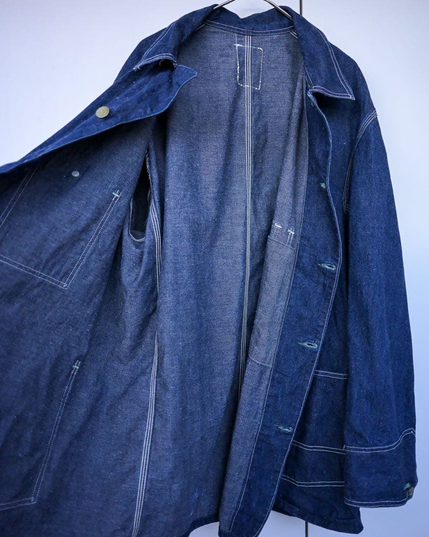 【極上ミント】50s OSHKOSH デニムカバーオール 濃紺 ビッグサイズ