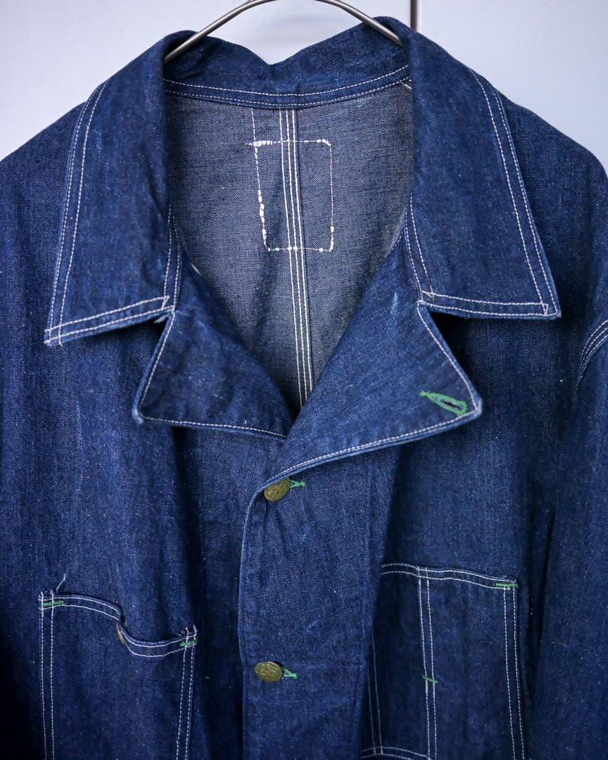 【極上ミント】50s OSHKOSH デニムカバーオール 濃紺 ビッグサイズ