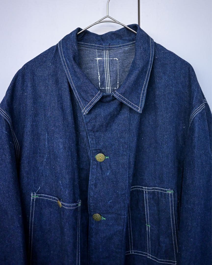 【極上ミント】50s OSHKOSH デニムカバーオール 濃紺 ビッグサイズ
