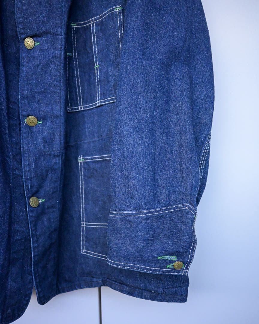 【極上ミント】50s OSHKOSH デニムカバーオール 濃紺 ビッグサイズ