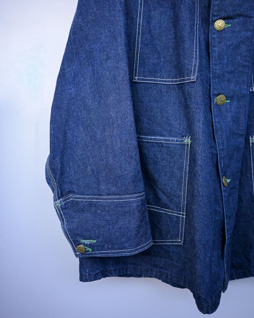 【極上ミント】50s OSHKOSH デニムカバーオール 濃紺 ビッグサイズ