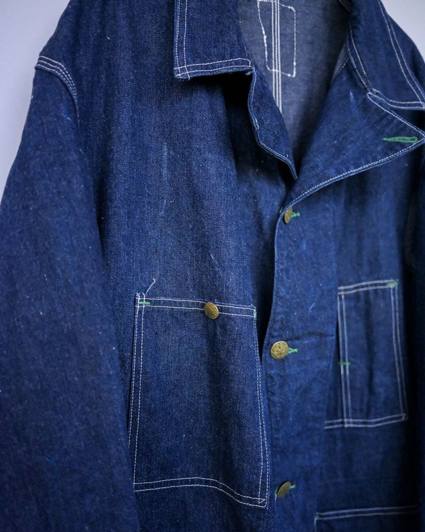 【極上ミント】50s OSHKOSH デニムカバーオール 濃紺 ビッグサイズ