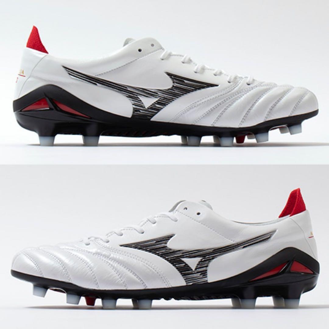 【中古】 ミズノモレリアネオ4 βJAPAN 白×黒 サッカースパイク27cm
