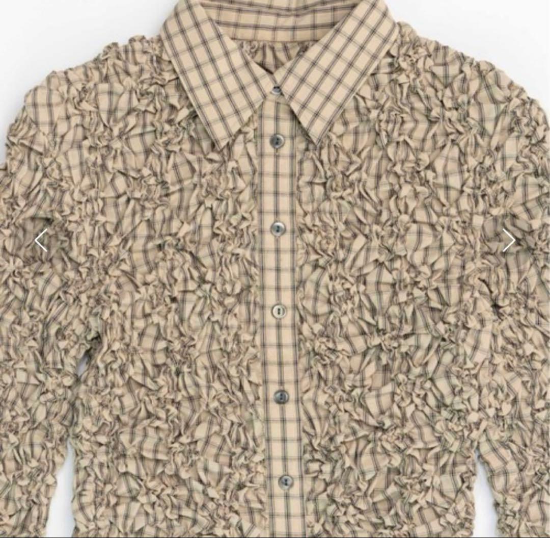 MAISON SPECIAL チェックシャーリングショートシャツ