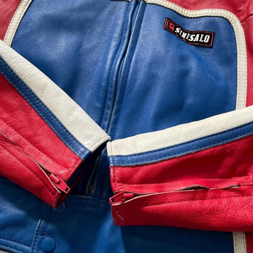 【やじよし】SINISALO レーシングスーツ 上下 54 本革 ツナギ