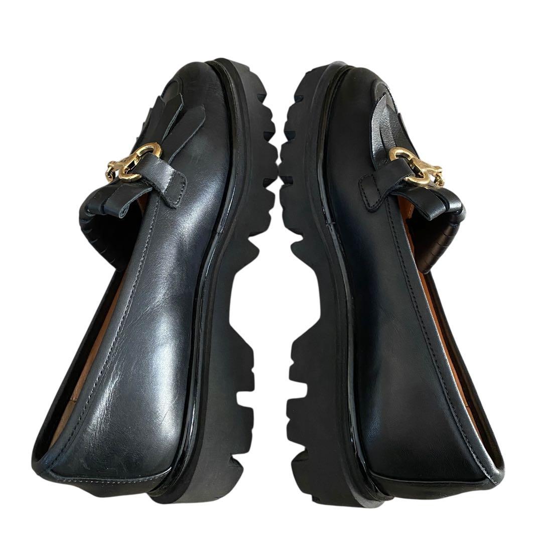 INTER-CHAUSSURES ラウンドトウキルトビットローファー37