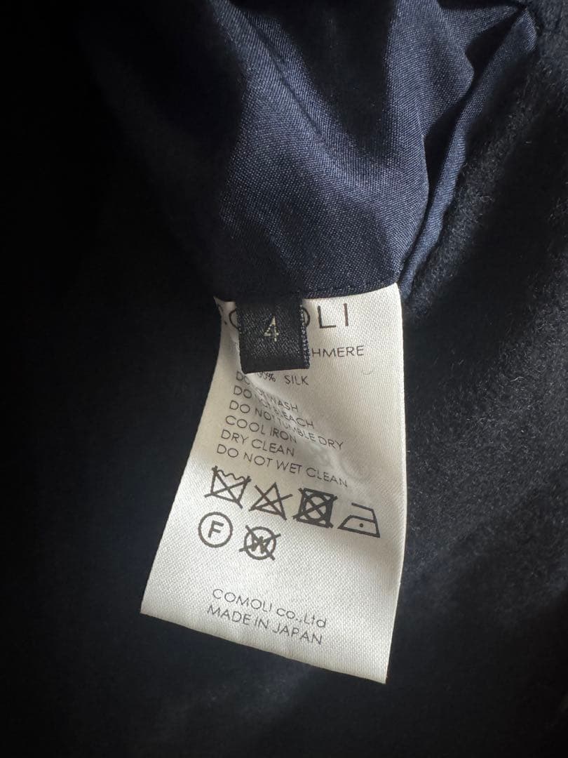 定価26.4万 COMOLI 22aw カシミヤネイビーダブルブレザー 4