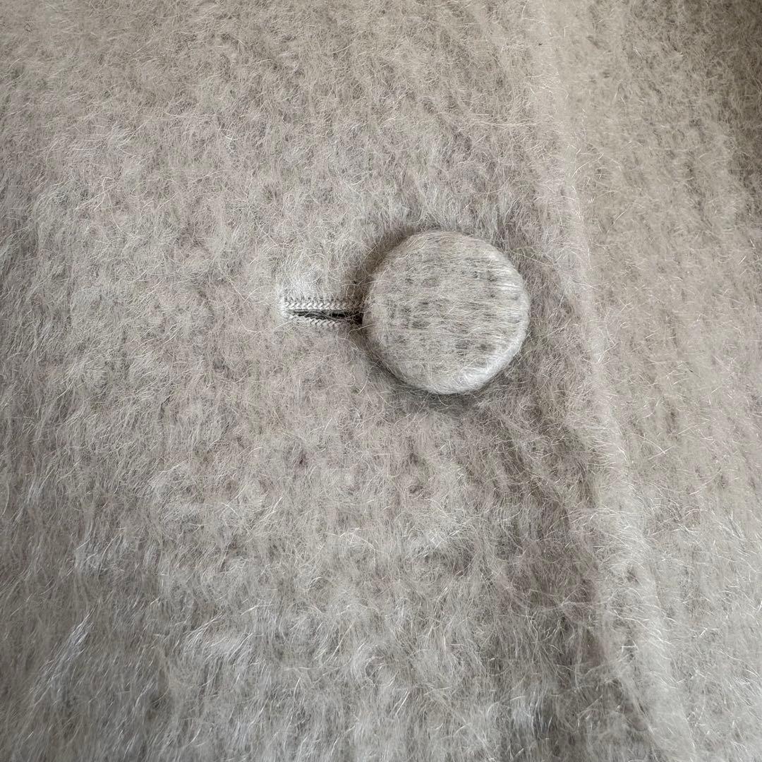 【極美品】TO BE CHIC モヘヤ ファー切替 ショートコート グレー 40