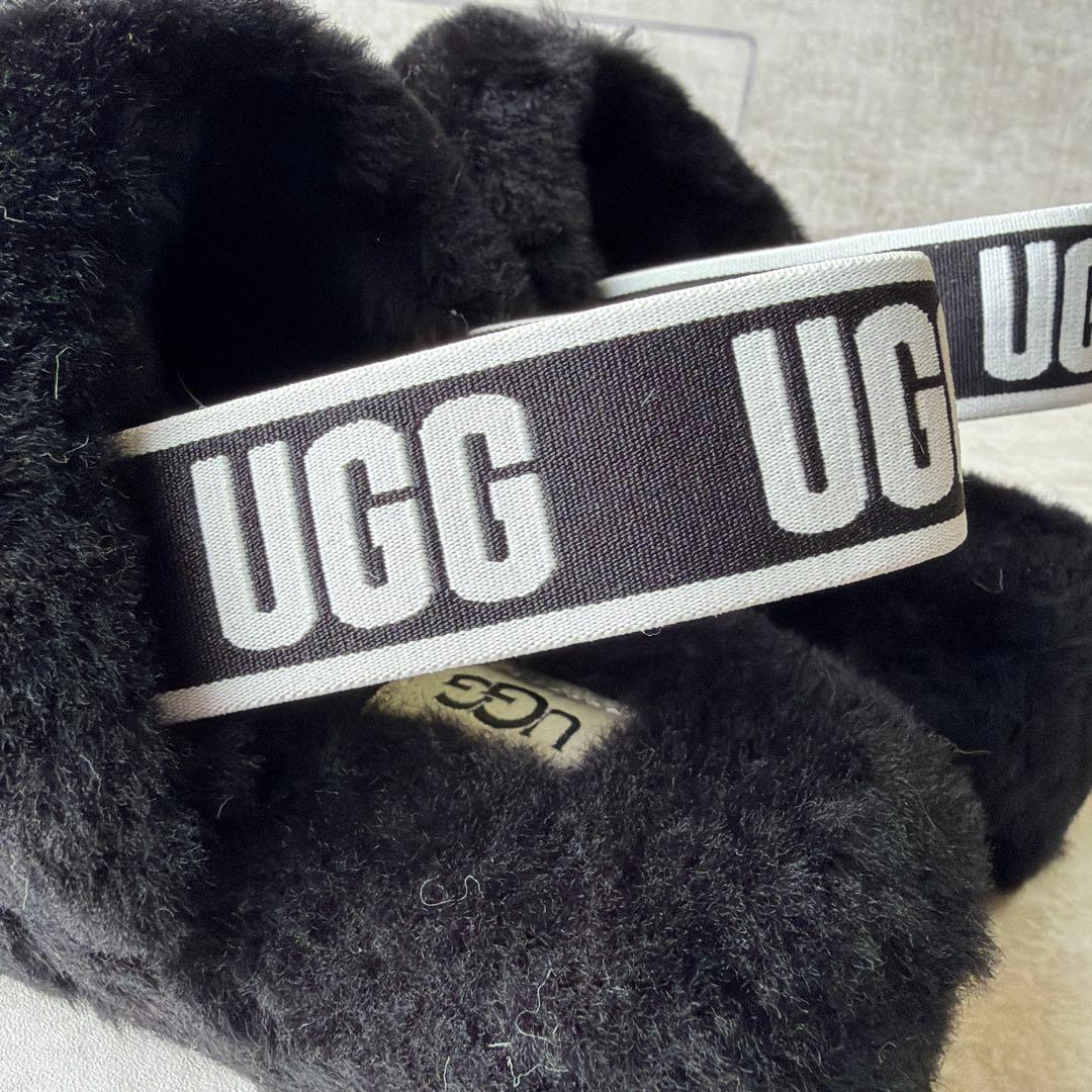 ⭐️未使用⭐️UGG アグ フラッフイヤー スライド サンダル 23cm ブラック