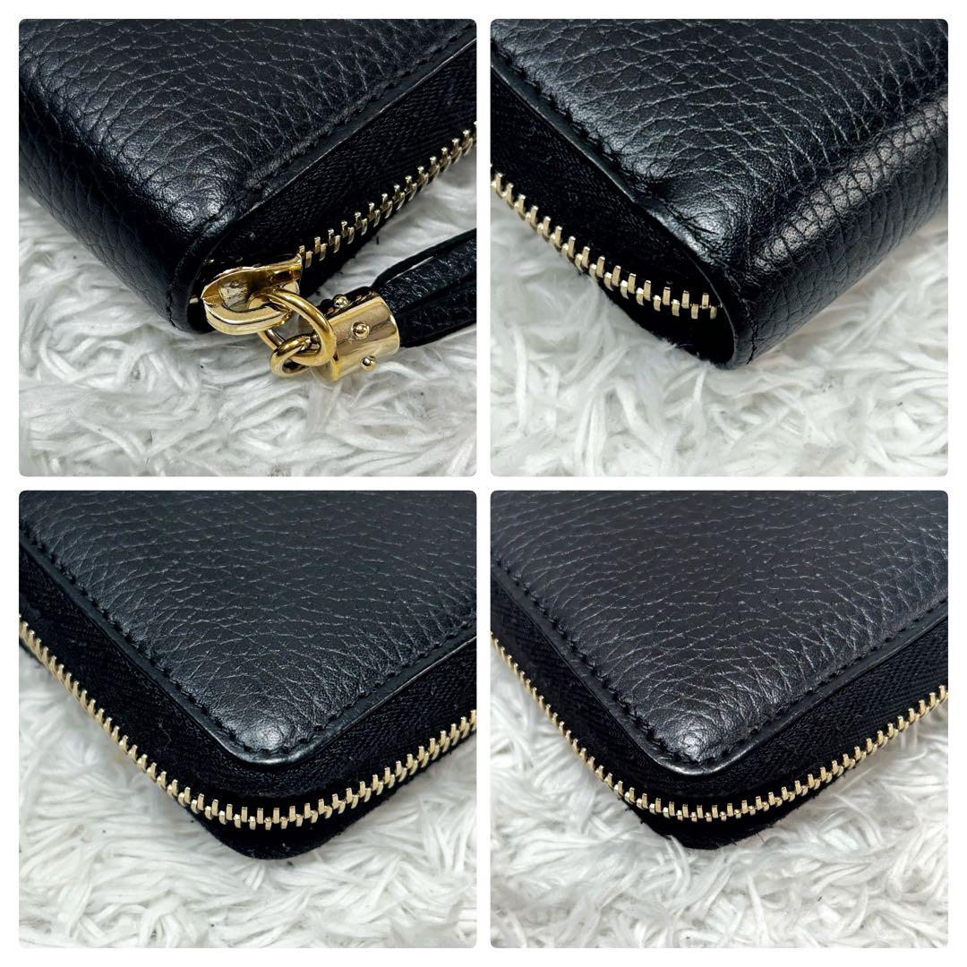 正規品 美品✨GUCCI グッチ　GGソーホー　レザー　コンパクトウォレット　黒